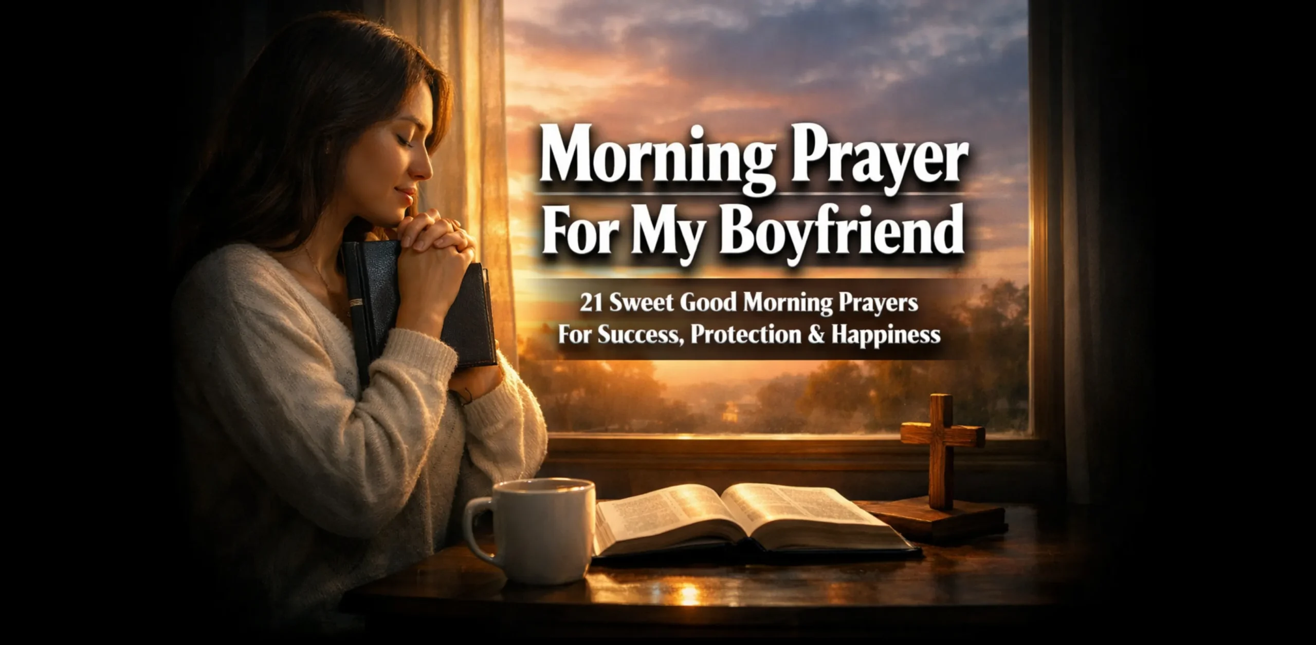 Morning prayer for my boyfriend with heartfelt blessings, love, and success for his day