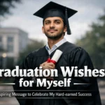 Graduation wishes for myself celebration with proud graduate reflecting on achievement