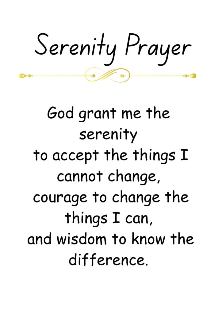 Download this Serenity Prayer printable PDF in a simple plain paper design. This high-quality Christian printable is perfect for daily devotion, prayer journals, Bible study, home wall decor, or church encouragement resources. Print it easily on A4 paper and keep this powerful prayer visible as a daily reminder of faith, courage, and wisdom.