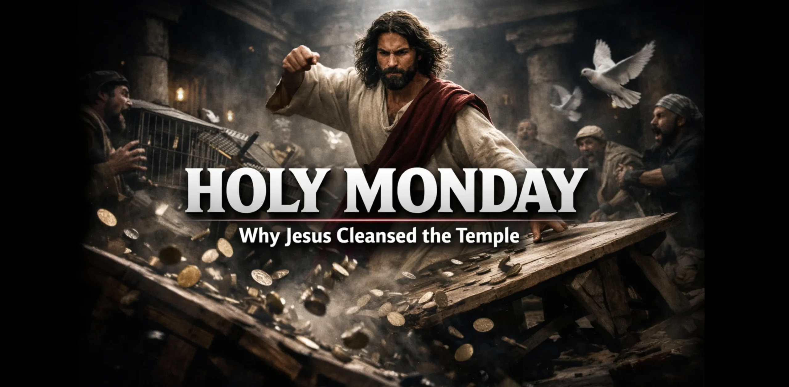 holy monday meaning – Jesus cleansing the temple during Holy Week
