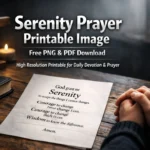 Serenity Prayer Printable Image Free – High-Resolution PNG & PDF Download for Daily Devotion
