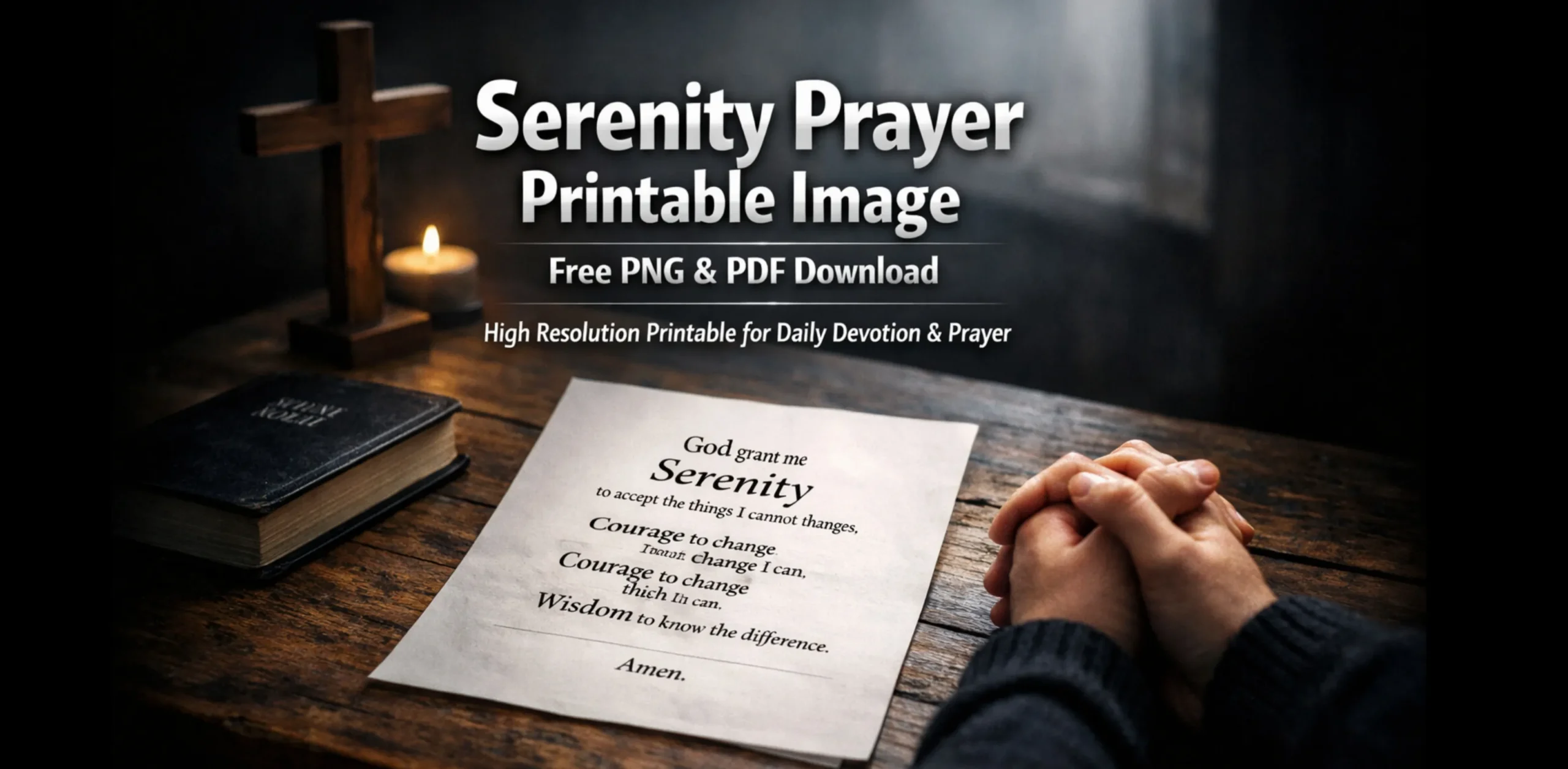 Serenity Prayer Printable Image Free – High-Resolution PNG & PDF Download for Daily Devotion