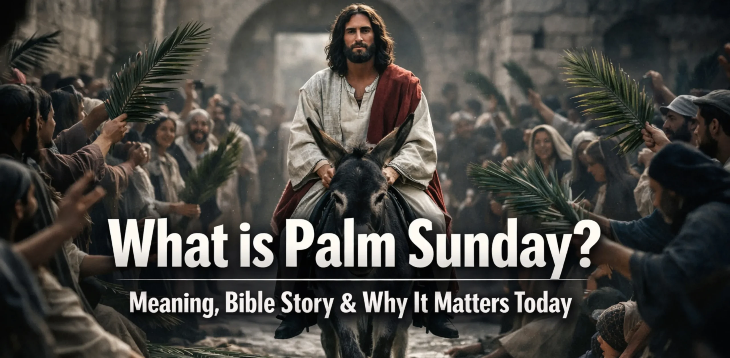 What is Palm Sunday – Jesus triumphal entry into Jerusalem with palm branches