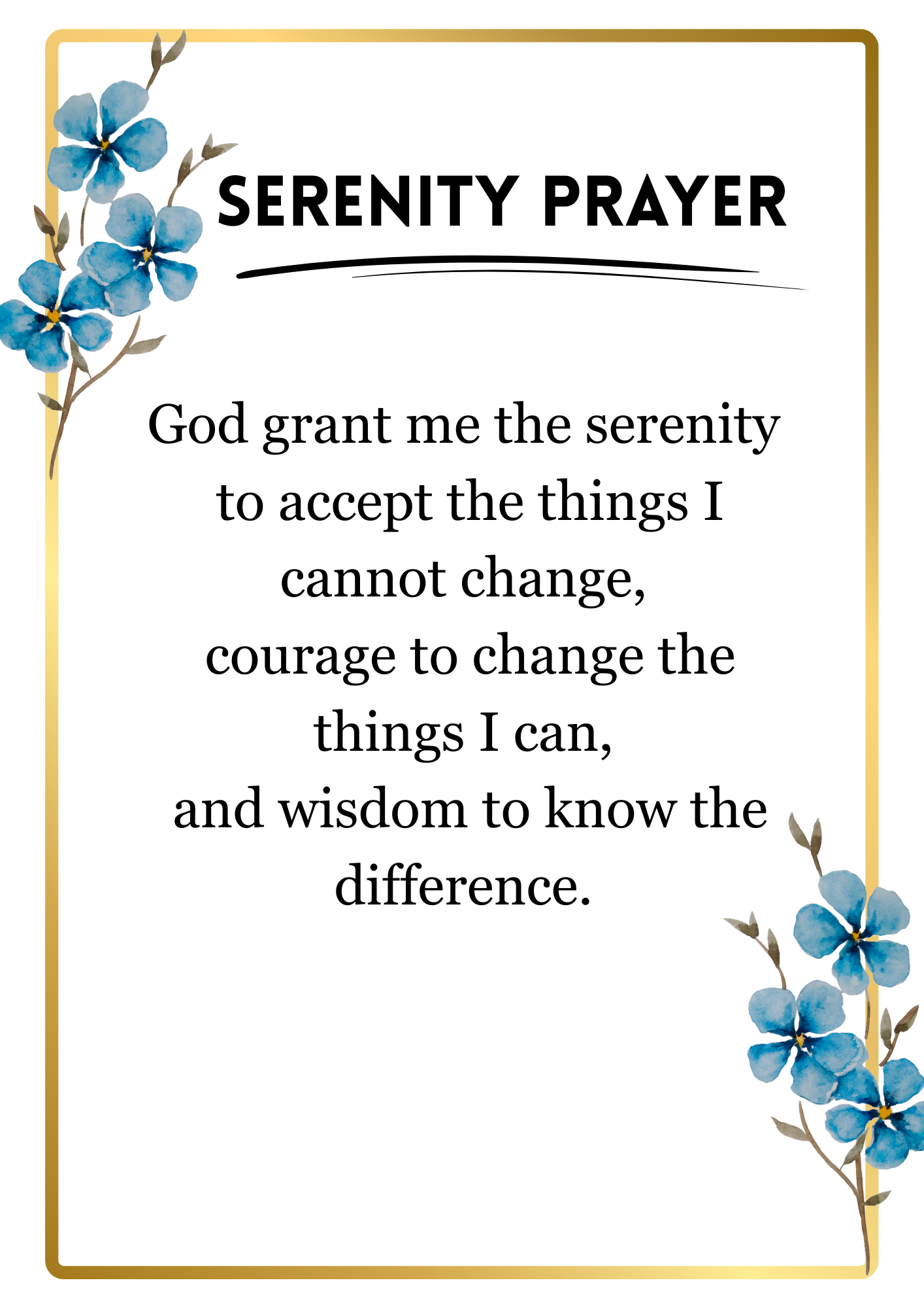 serenity prayer printable image free