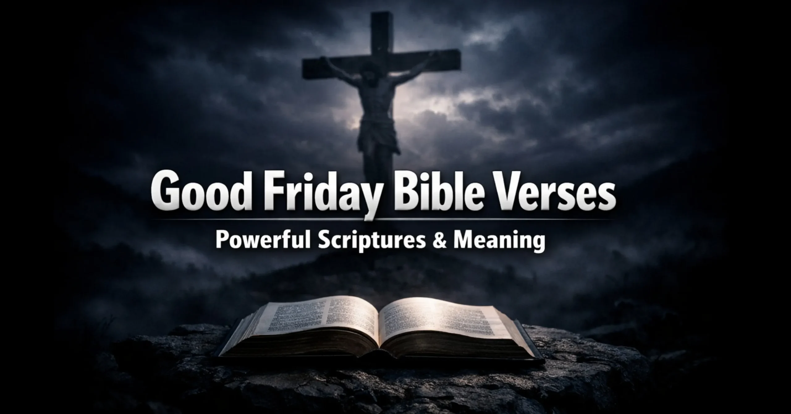 Jesus on the cross reflecting Good Friday Bible Verses and His ultimate sacrifice