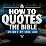 How to quote the Bible in APA MLA and essay format guide