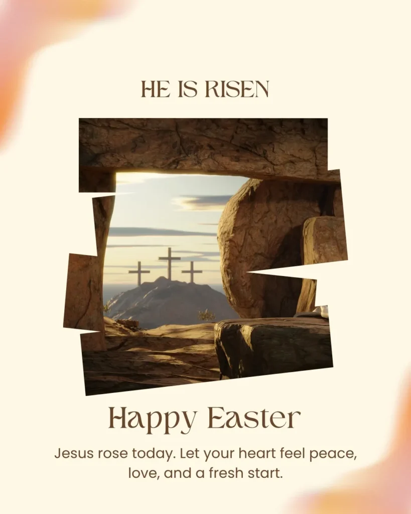 religious easter wishes images with jesus resurrection message