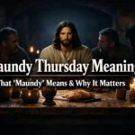 Maundy Thursday meaning showing Jesus washing disciples feet and Last Supper significance