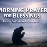 morning prayer for blessings with sunrise peaceful devotional moment with hands in prayer