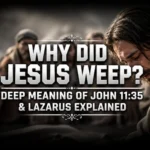 Why did Jesus weep biblical scene showing Jesus crying for Lazarus in John 11:35 meaning