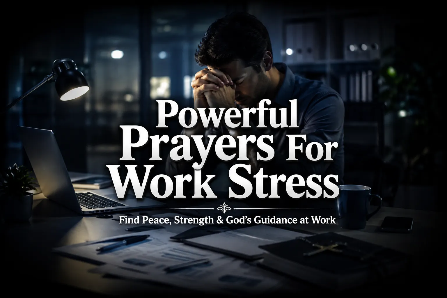 powerful prayer for job stress seeking peace strength and God guidance at work