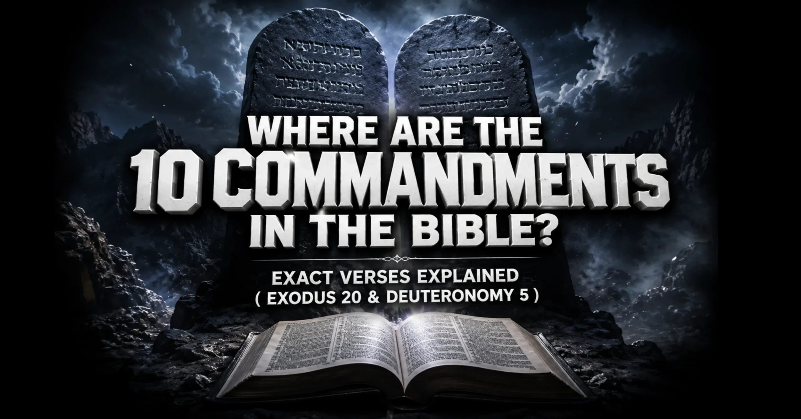 Where are the 10 commandments in the Bible Exodus 20 and Deuteronomy 5 location chart