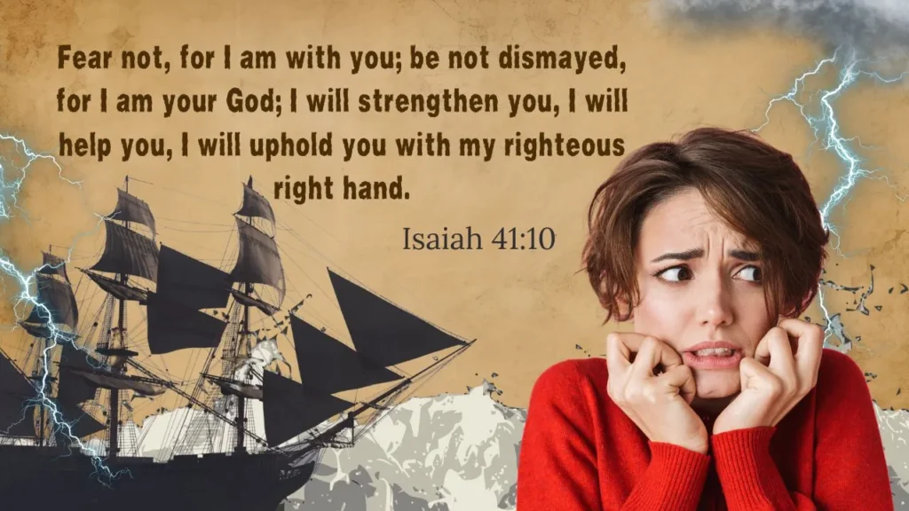 Isaiah 41:10 Bible verse image about God's strength, courage, and comfort in difficult times