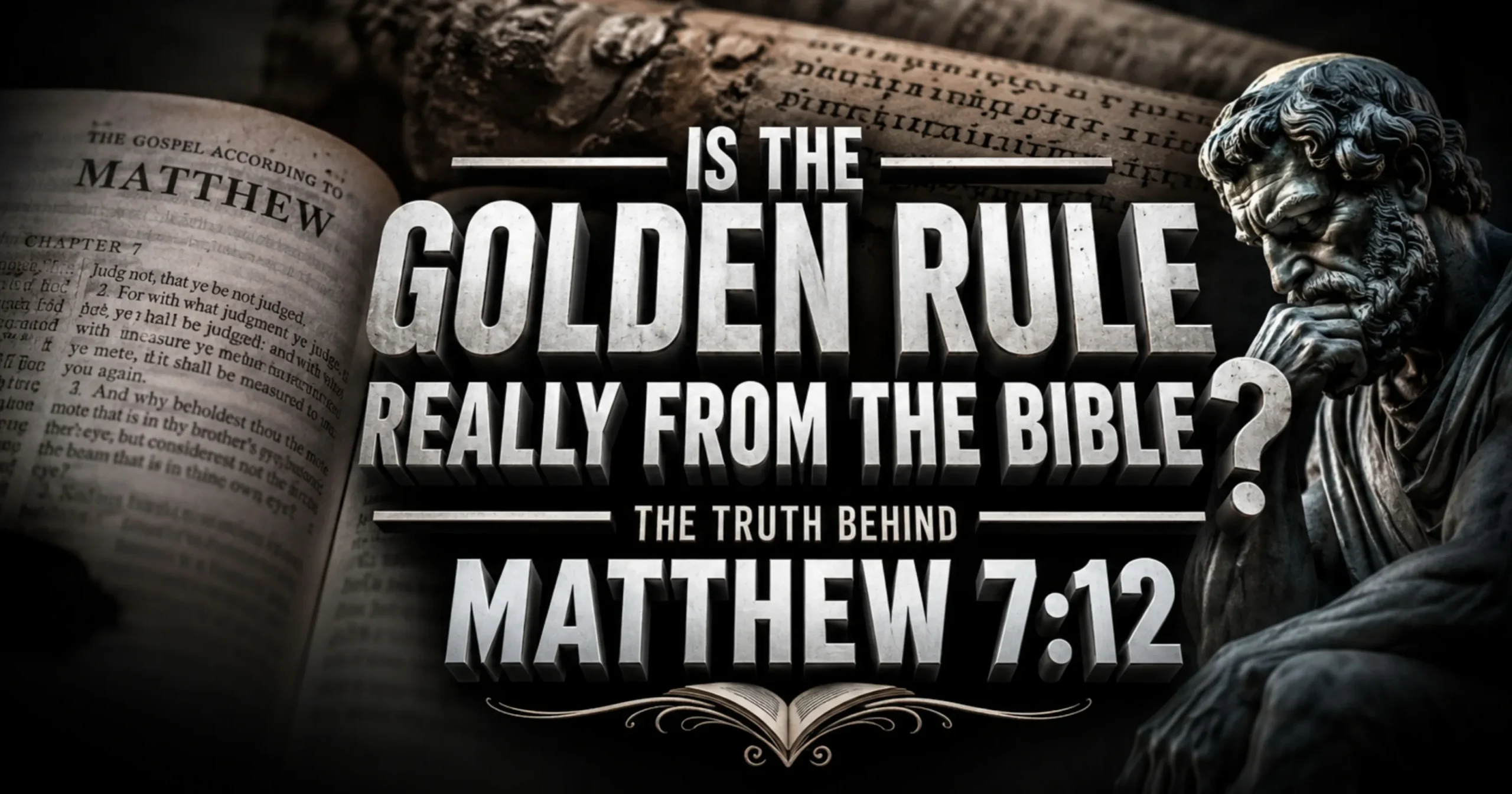 Is the Golden Rule from the Bible? Jesus teaching the Golden Rule in Matthew 7:12 during the Sermon on the Mount.