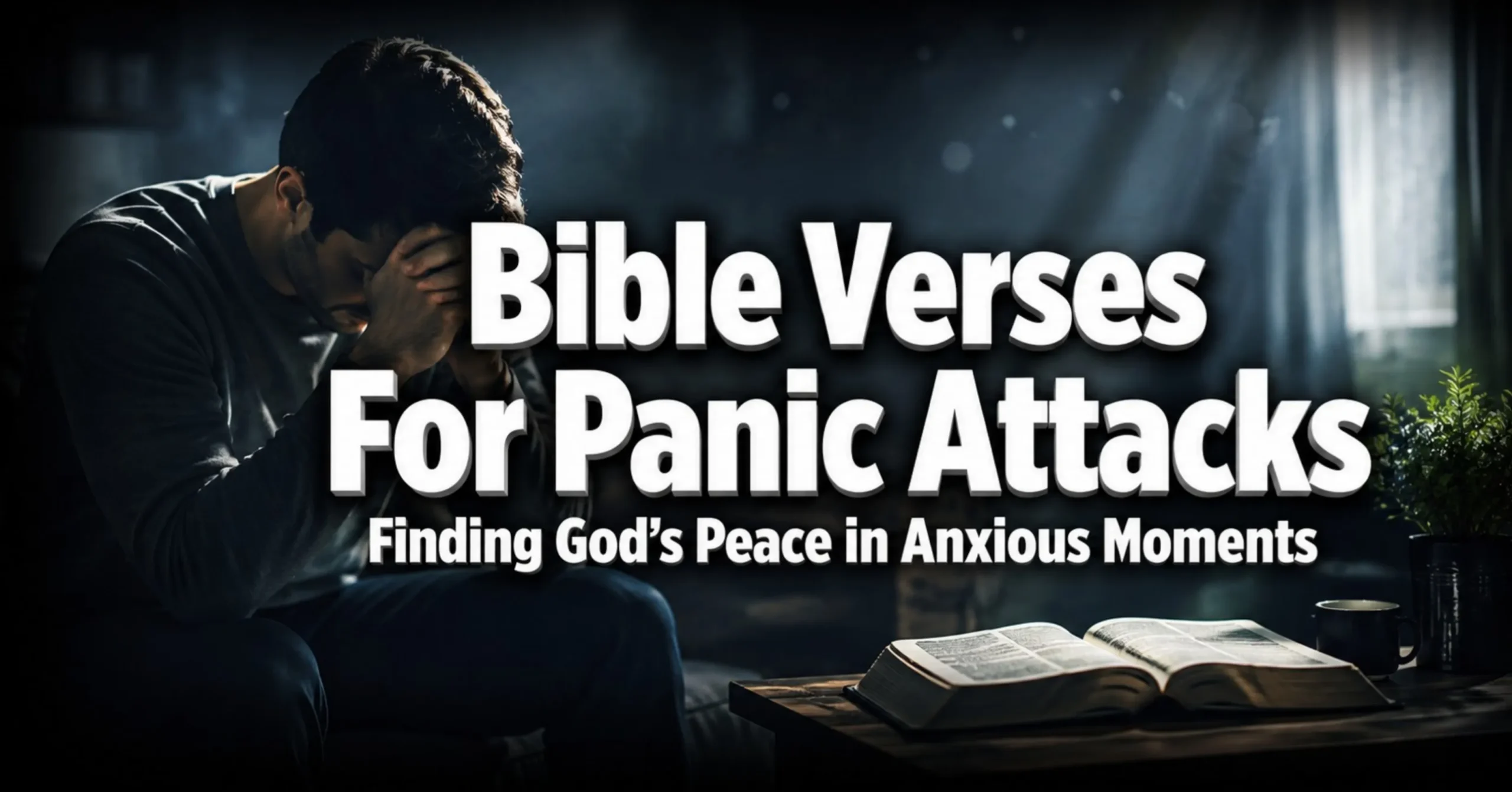 Bible verses for panic attacks bringing God's peace, comfort, and strength during anxiety and fear