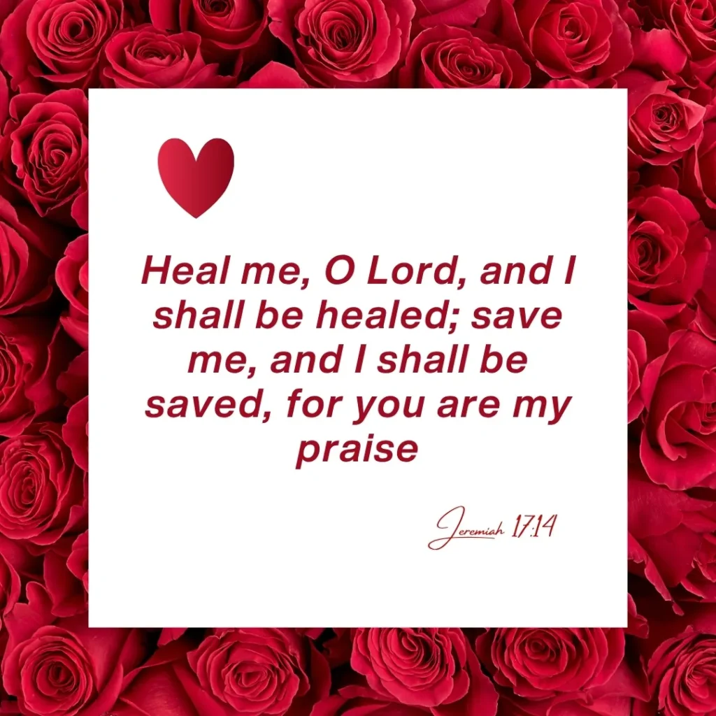 Jeremiah 17:14 Bible verse praying for God's healing, salvation, hope, and restoration.