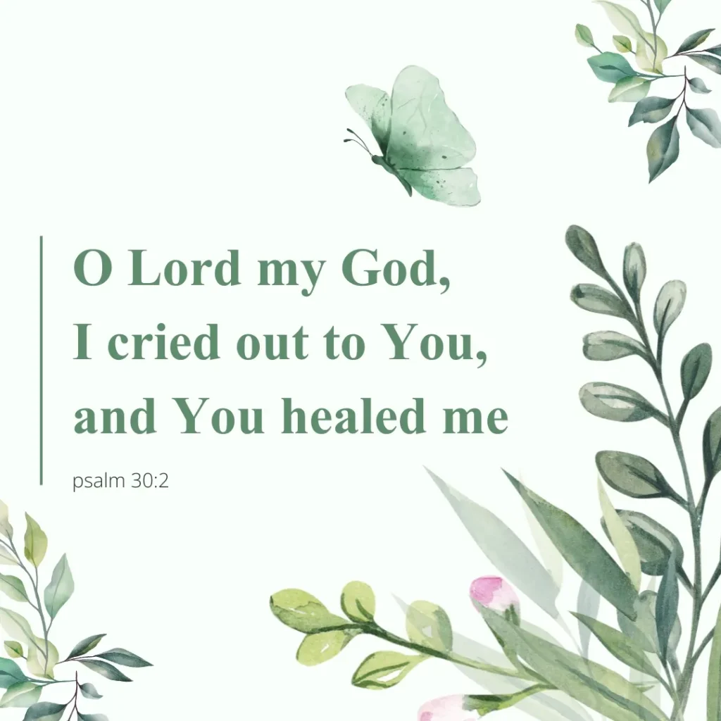 Psalm 30:2 Bible verse about God's healing, answered prayer, hope, and faithful restoration.