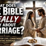 What Does the Bible Say About Marriage? Christian husband and wife reading the Bible together