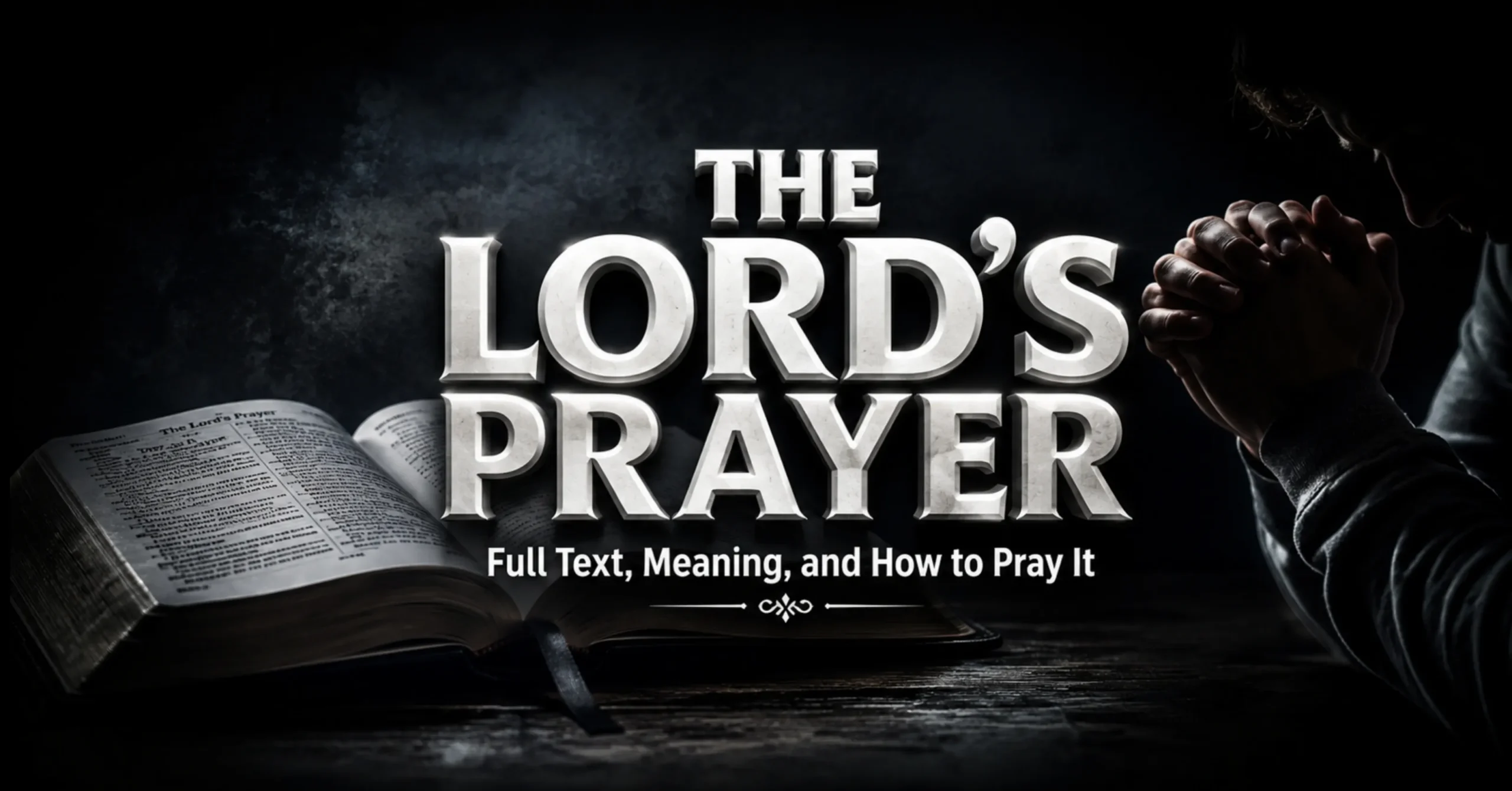 The Lord's Prayer with Jesus teaching his disciples