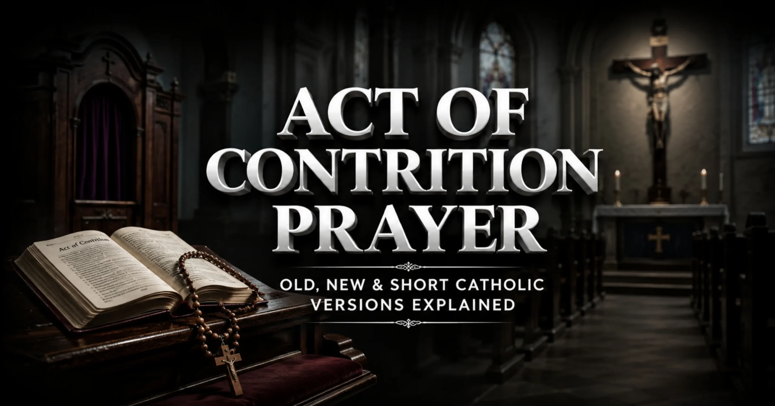 Act of Contrition Prayer old new and short Catholic versions explained