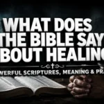 Bible Reference on Healing with open Bible and healing prayer