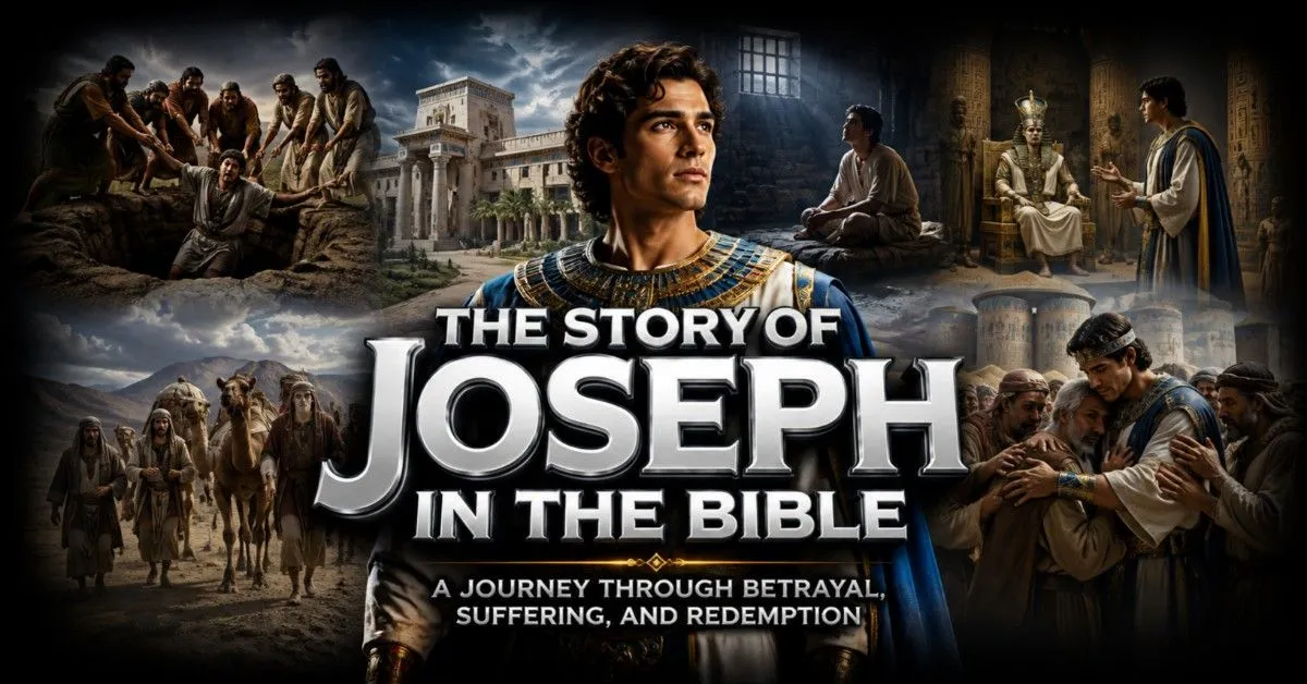 Story of Joseph in the Bible from the pit to the palace showing God's faithfulness and redemption