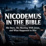 Nicodemus in the Bible meeting Jesus at night